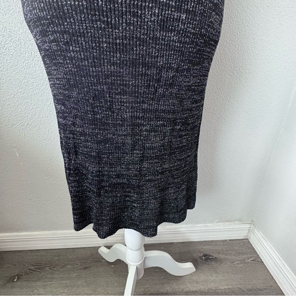 Michael Mims Kathy Cole Black Metallic Dress Body Con Vintage SZ L - Picture 6 of 15